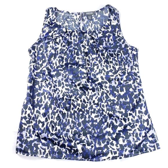 Kenneth Cole Reaction Leopard Print Sleeveless Top Size Small Preppy Academia - Picture 1 of 6